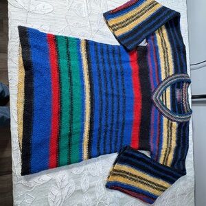 🌈 Vintage Renee Tener for Outlander Striped Wool Blend Sweater Dress
Size: S